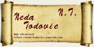 Neda Todović vizit kartica